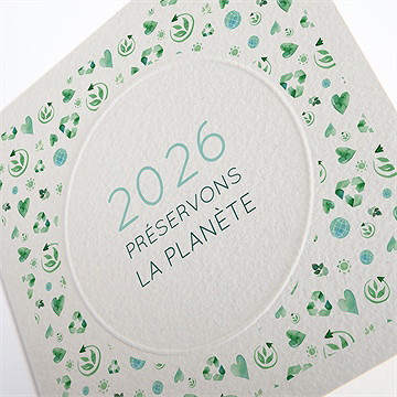 Carte de voeux écologique - Détail de la carte