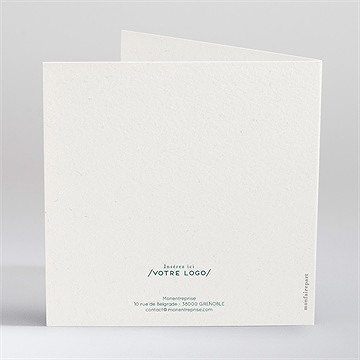 Carte de voeux écologique - Dos de la carte