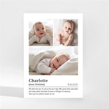 Faire-part naissance tendre définition