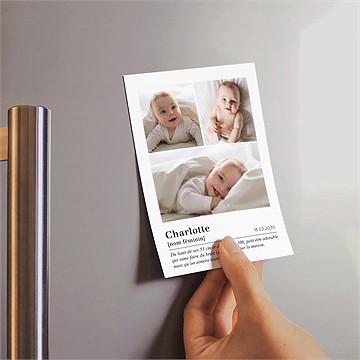 Faire-part naissance tendre définition - Mise en situation