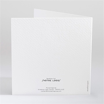 Carte de voeux année en couleur - Dos de la carte