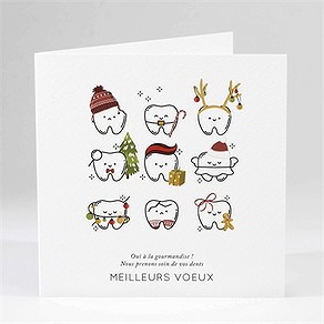 Carte de voeux dentiste noël