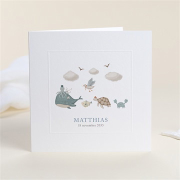 Carte pliée gaufrage