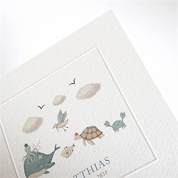 Faire-part naissance mer - Détail du faire-part