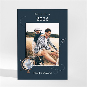 Carte de voeux passeport belle année magnet