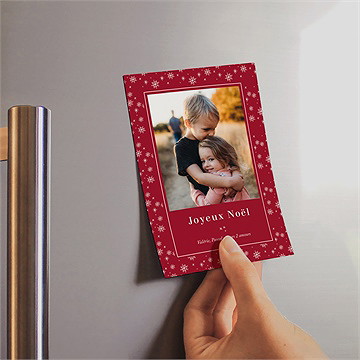 Carte de voeux plus beaux voeux magnet - Mise en situation