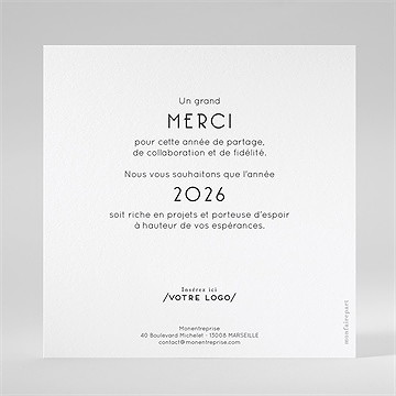 Carte de voeux soleil - Dos de la carte