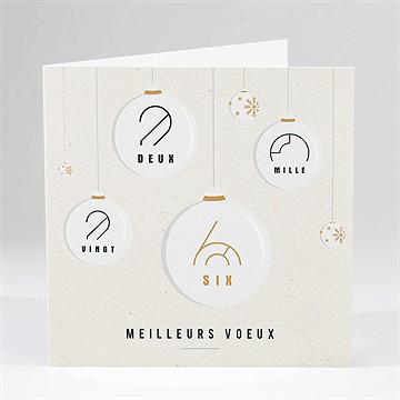 Carte de voeux boule de noël