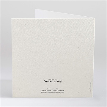 Carte de voeux boule de noël - Dos de la carte