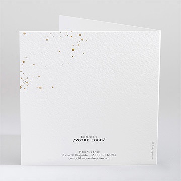 Carte de voeux nouvelle année - Dos de la carte