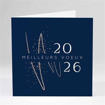 Carte de voeux trait graphique