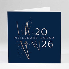 Carte de voeux trait graphique