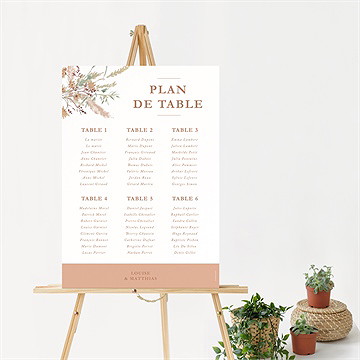 Plan de table mariage douceur estivale - Mise en situation
