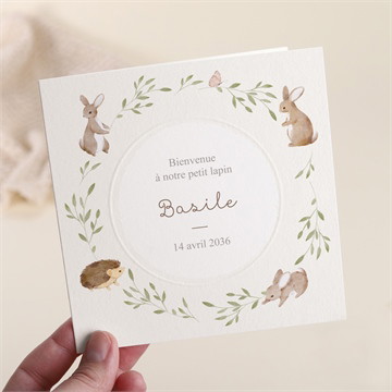 Carte pliée gaufrage