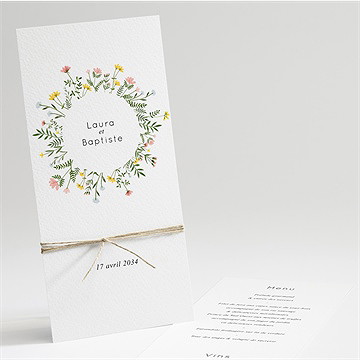 Menu mariage joie champetre