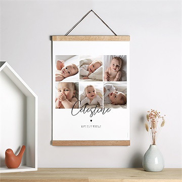 Affiche naissance petit chéri - Mise en situation