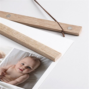 Affiche naissance petit chéri - Détail des supports en bois