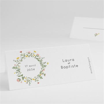 Marque-place mariage joie champetre pocketfold