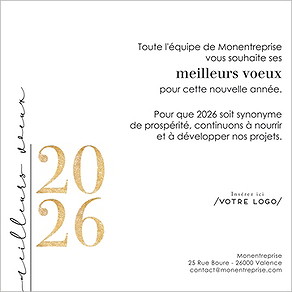 Carte de voeux virtuelle image entreprise calligraphie