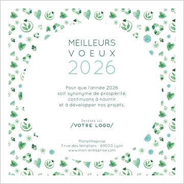 Carte de voeux virtuelle image entreprise croissance verte
