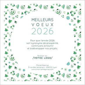 Carte de voeux virtuelle image entreprise croissance verte