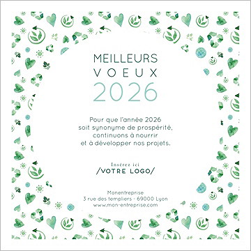 Carte de voeux virtuelle image entreprise croissance verte