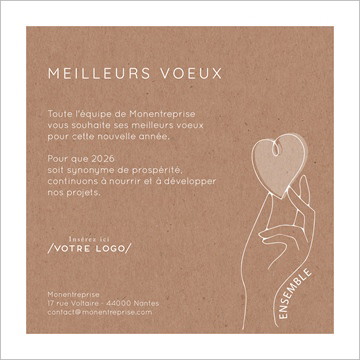 Carte de voeux virtuelle image entreprise solidaire