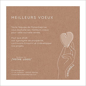 Carte de voeux virtuelle image entreprise solidaire