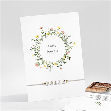 Remerciement mariage joie champetre bracelet