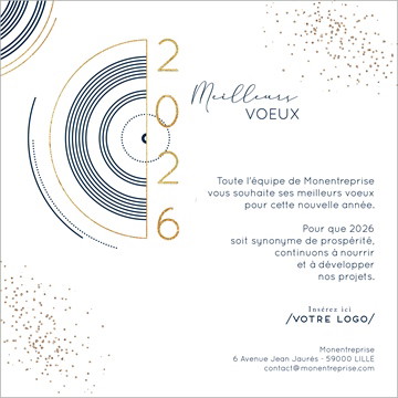 Carte de voeux virtuelle image entreprise design graphique