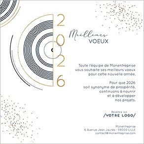 Carte de voeux virtuelle image entreprise design graphique
