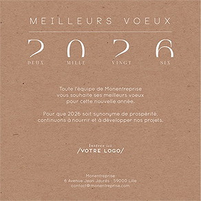 Carte de voeux virtuelle image entreprise année originale