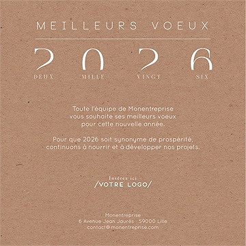 Carte de voeux virtuelle image entreprise année originale