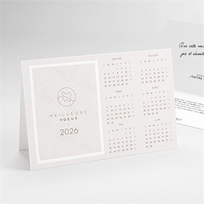 Carte de voeux dentiste calendrier