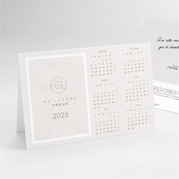 Carte de voeux dentiste calendrier