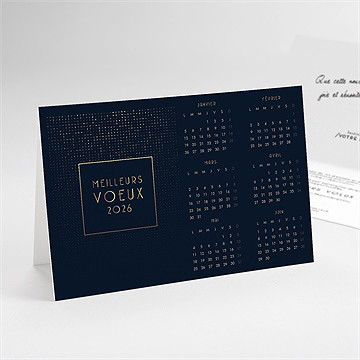 Carte de voeux scintillante calendrier