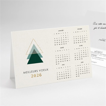 Carte de voeux noël design calendrier