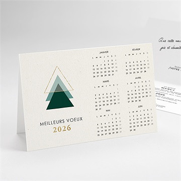 Carte de voeux noël design calendrier