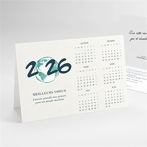 Carte de voeux notre planète calendrier