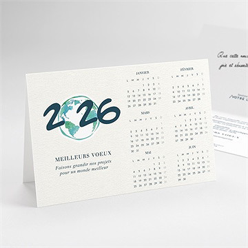 Carte de voeux notre planète calendrier