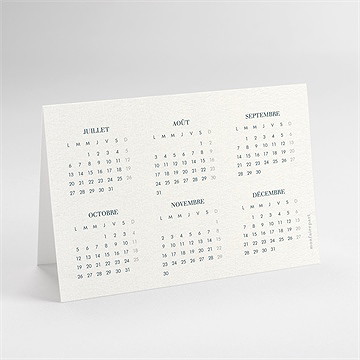 Carte de voeux notre planète calendrier - dos de la carte