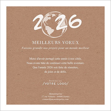 Carte de voeux virtuelle image entreprise durable