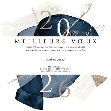 Carte de voeux virtuelle image entreprise artiste