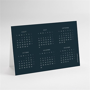 Carte de voeux happy new year ! calendrier - dos de la carte