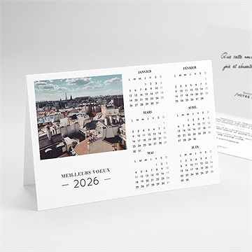 Carte de voeux ville calendrier