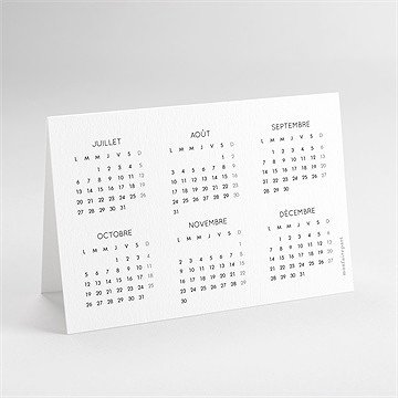 Carte de voeux dentiste original calendrier - dos de la carte