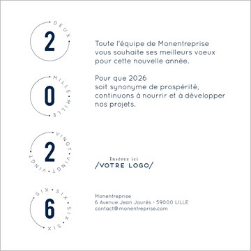 Carte de voeux virtuelle image entreprise design entreprise calendrier