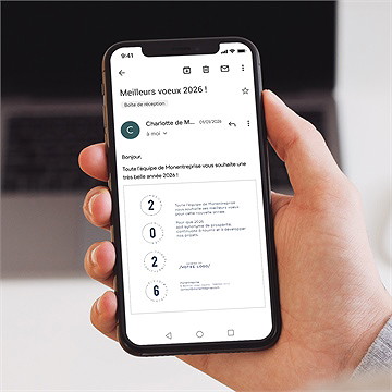 Carte de voeux virtuelle image entreprise design entreprise - Mise en situation