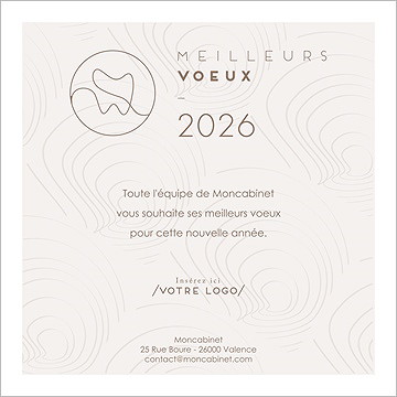 Carte de voeux virtuelle image entreprise dentiste