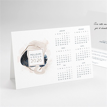 Carte de voeux design inspiration calendrier